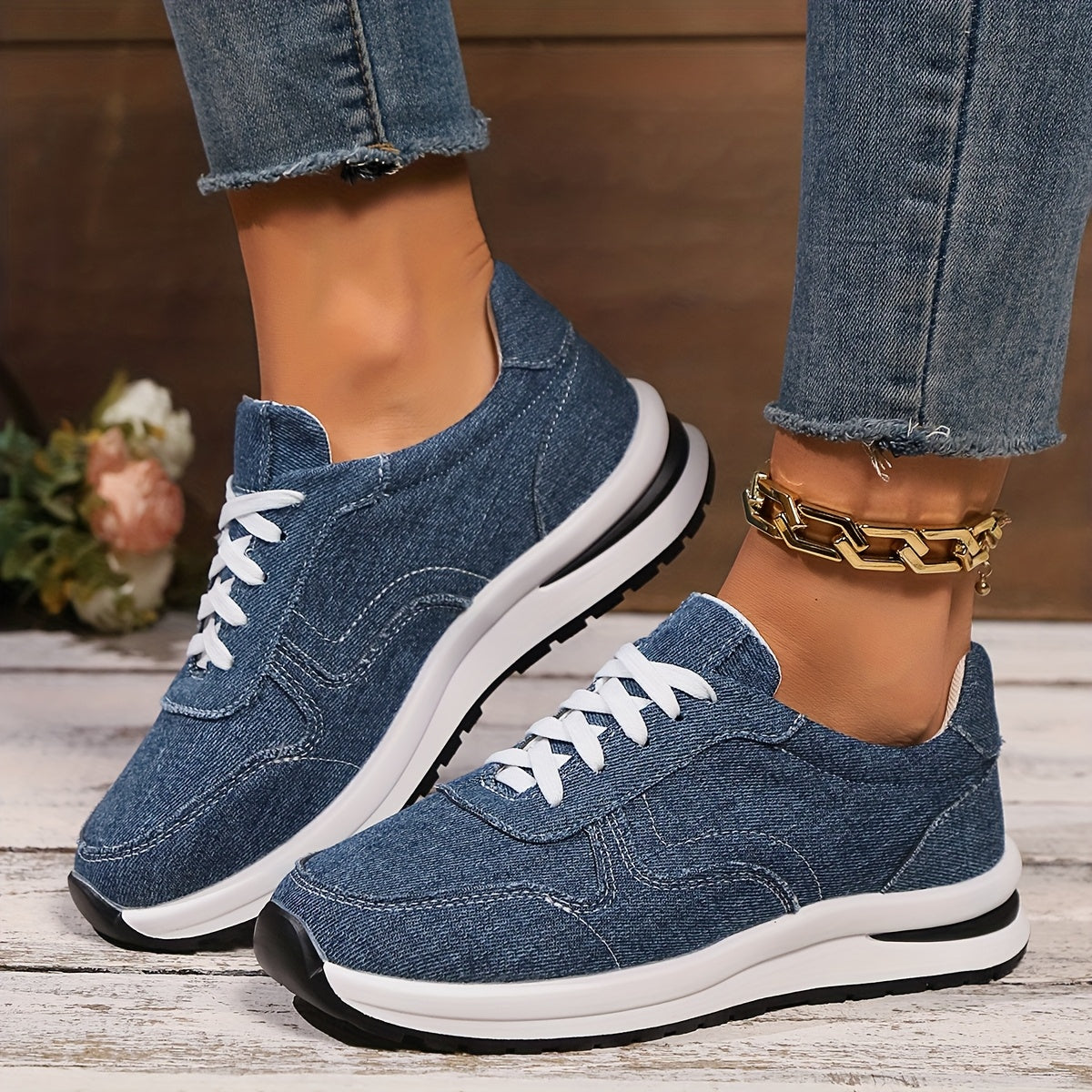 Riley | Everyday Denim Sneakers