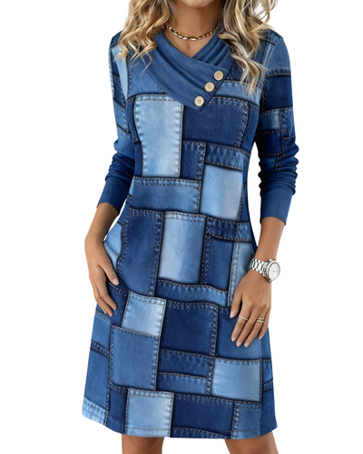 Harper | Patchwork Denim Dress