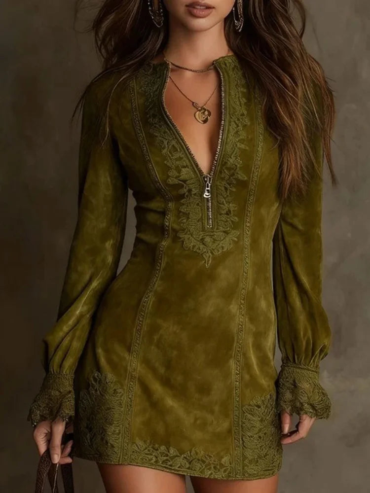 Lana | Midnight Velvet Dress