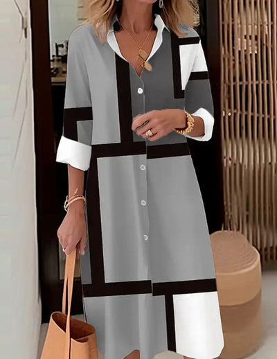 Camille | Modern Grid Dress