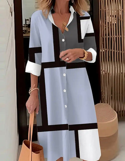 Camille | Modern Grid Dress